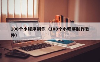 漯河100个小程序制作（100个小程序制作软件）
